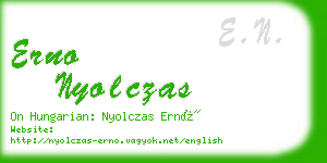 erno nyolczas business card